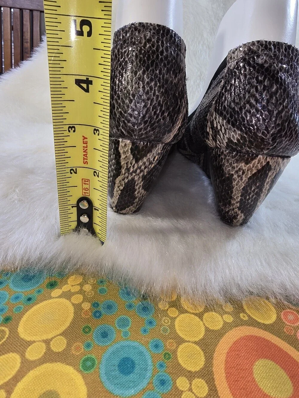 BCBGeneration Nalisa Women’s Snake-Print Wedge Pumps - Black/Gray